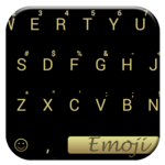 Flat Black Gold Emoji Keyboard icon