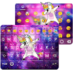 Galaxy Dab Unicorn Emoji Gif Keyboard wallpaper for pc icon