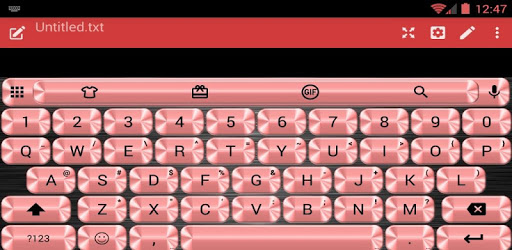 Metallic Red Emoji Keyboard pc screenshot