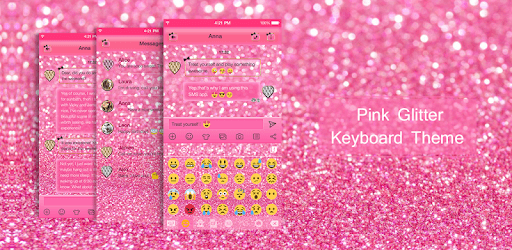 Pink Glitter Keyboard Theme pc screenshot Pink Glitter Keyboard Theme pc screenshot