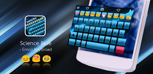 Science Blue Emoji Keyboard pc screenshot Science Blue Emoji Keyboard pc screenshot