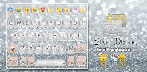 Silver Diamond Emoji Keyboard Wallpaper pc screenshot Silver Diamond Emoji Keyboard Wallpaper pc screenshot