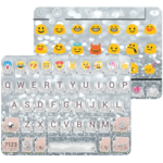 Silver Diamond Emoji Keyboard Wallpaper icon