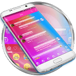 SMS Messages Glass Gradient Theme icon