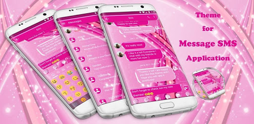 SMS Messages Sparkling Pink Theme pc screenshot SMS Messages Sparkling Pink Theme pc screenshot