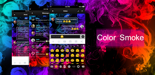 Color Smoke Messages Theme pc screenshot