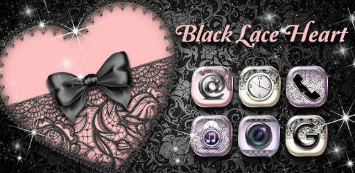 Black Lace Heart Theme pc screenshot Black Lace Heart Theme pc screenshot