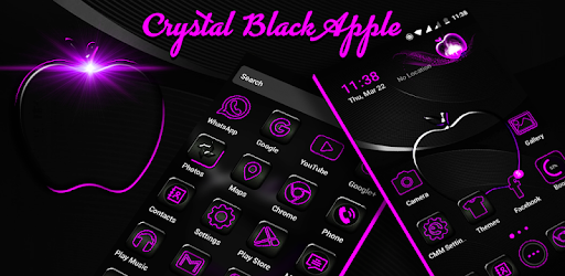 Crystal Black Apple Launcher Theme pc screenshot Crystal Black Apple Launcher Theme pc screenshot