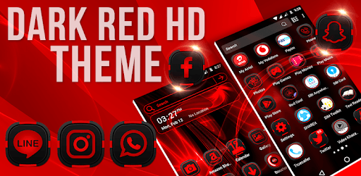 Dark Red Launcher Theme pc screenshot Dark Red Launcher Theme pc screenshot
