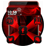 Dark Red Launcher Theme icon