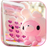 Cute Bear Theme Pink Bow Bear icon