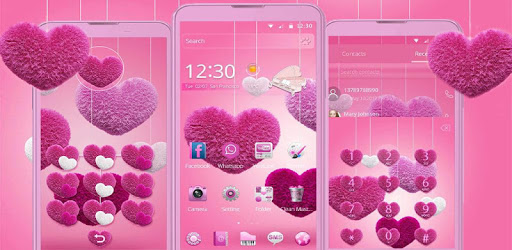 Fluffy love Theme Pink heart pc screenshot Fluffy love Theme Pink heart pc screenshot