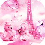 Teddy bear love theme in Paris icon