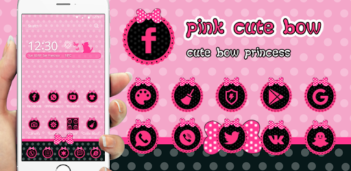 Pink cute girl bow theme love pc screenshot Pink cute girl bow theme love pc screenshot