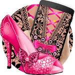 Pink Lace High Heels Theme icon