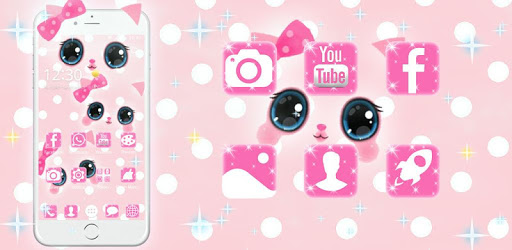 Cute Kawaii Pink Bow Cat Theme pc screenshot Cute Kawaii Pink Bow Cat Theme pc screenshot
