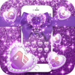 Purple Glitter Bowknot Luxury Theme icon