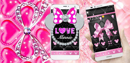 Pink Black Minny Bowknot Theme pc screenshot
