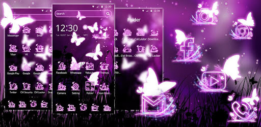 The Neon Butterfly 3D Theme pc screenshot The Neon Butterfly 3D Theme pc screenshot