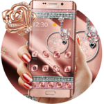 Rose Gold Silk Diamonds Luxury theme icon