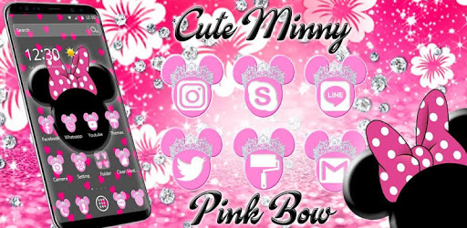 Pink Black Minny Bow Theme pc screenshot Pink Black Minny Bow Theme pc screenshot