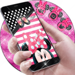 Pink White Black Micky Theme icon