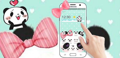 Green Cute Panda Bowknot Theme pc screenshot Green Cute Panda Bowknot Theme pc screenshot
