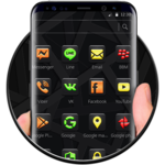 Glossy Brunet Black Theme icon