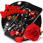 Black Red Love Rose Valentine Theme icon