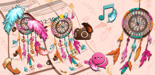 Salmon Pastel Dreamcatcher Theme pc screenshot