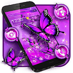 Purple Butterfly Sparkle Themes icon