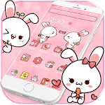 Love Rabbit Pink Theme Cute Bunny Iconpack icon
