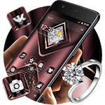 Carmine Velvet Glitter Diamond Theme icon