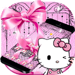 Pink Kitty Silken Bowknot Theme for pc icon Pink Kitty Silken Bowknot Theme for pc icon