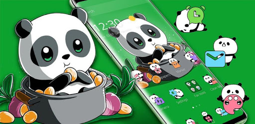 Cute Anime Green Panda Theme pc screenshot Cute Anime Green Panda Theme pc screenshot