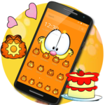 Orange Cartoon Cute Lazy Cat Theme icon