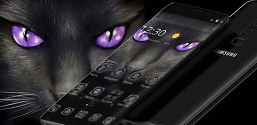 Black Evil Cat Dark Theme pc screenshot