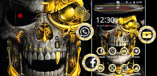 Luxury Golden Metal Skull Theme pc screenshot Luxury Golden Metal Skull Theme pc screenshot