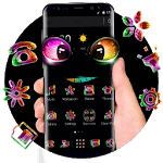 Cartoon Neon Cute Monster Theme icon