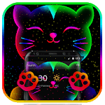 Neon Kitty Glow Launcher Theme icon