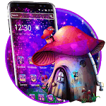Neon Purple Magical Mushroom Theme icon