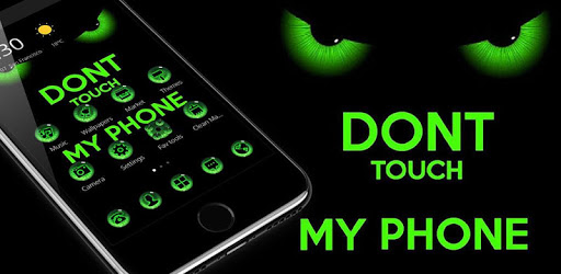 Green Staring Don't Touch My Phone Theme pc screenshot Green Staring Don't Touch My Phone Theme pc screenshot