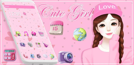 Adorable Cartoon Girl Theme👧 pc screenshot