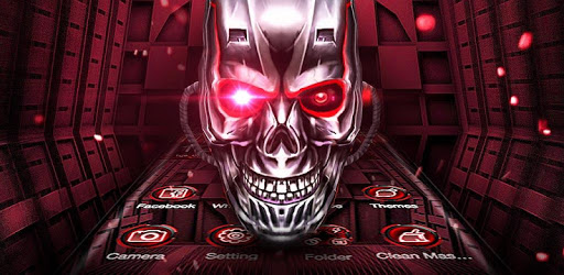 Neon Tech Skull 3D Theme pc screenshot Neon Tech Skull 3D Theme pc screenshot
