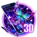 3D Purple Butterfly Theme icon