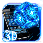 3D Neon Tech Pentagon Theme icon