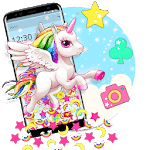 Cute Pink Unicorn Gravity Theme icon