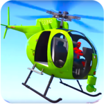 Superheroes Flying Helicopter Speed Racing Games icon