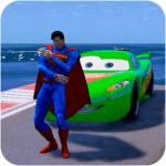 Superheroes Cars Lightning: Top Speed Racing Games icon