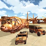 US Army Cargo Plane Cars Transport Game icon